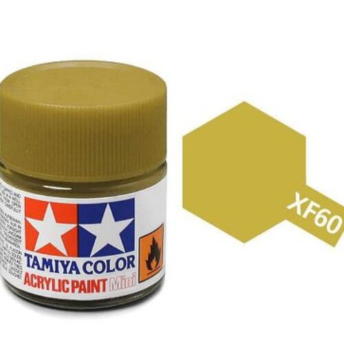 VERNICE ACRILICA TAMIYA XF60 DARK YELLOW GIALLO SCURO OPACO