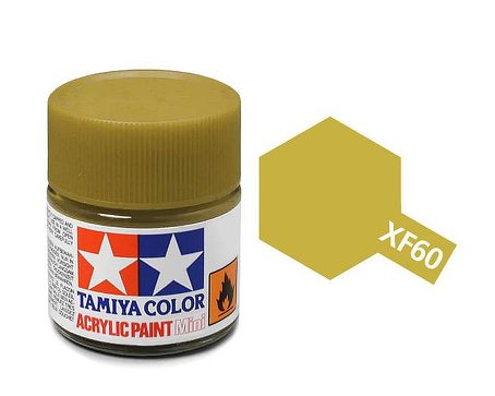VERNICE ACRILICA TAMIYA XF60 DARK YELLOW GIALLO SCURO OPACO