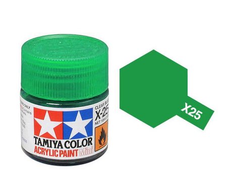 Colore vernice acrilica Tamiya per modellismo statico X25 verde lucido