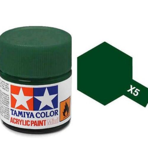 Colore vernice acrilica Tamiya per modellismo statico X5 verde lucido