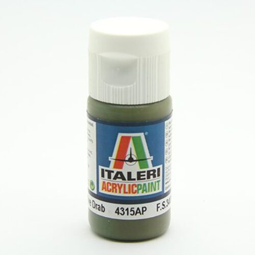 colore vernice acrilica Italeri per modellismo statico 4315AP flat olive drab