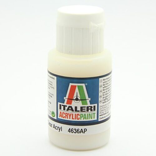 colore vernice acrilica Italeri per modellismo statico 4636AP flat Clear