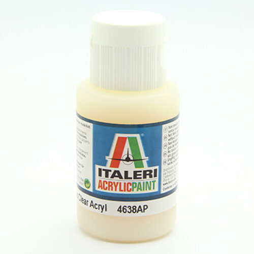colore vernice acrilica Italeri per modellismo statico 4638AP gloss Clear