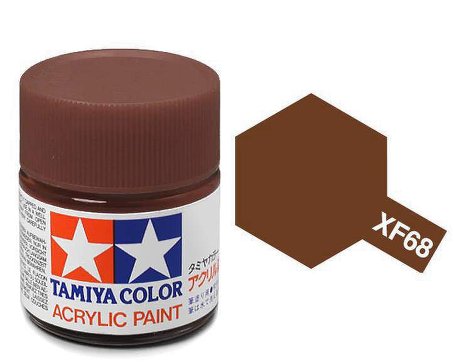 VERNICE ACRILICA TAMIYA XF68 NATO BROWN - MARRONE NATO OPACO