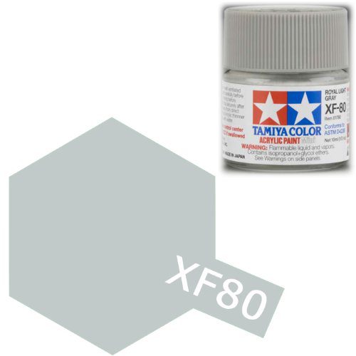 Colore vernice acrilica Tamiya XF80 grigio royal grey opaco