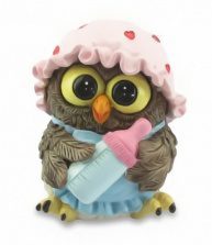 Gufo baby 9 cm portafortuna Les Alpes
