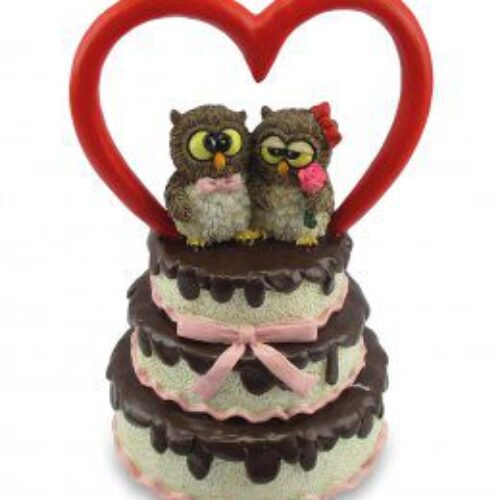 Gufi Sposi  10 cm – 014-93093 – portafortuna Les Alpes