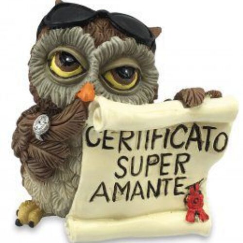 Gufo Super Amante 014 93131 h 6,5 cm – portafortuna Les Alpes