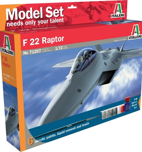 f-22 raptor modellino statico 1:72 italeri