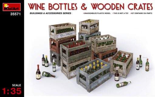 SET DI CASSE DI VINO CON BOTTIGLIE