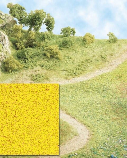 BUSCH B7054 POLVERINA ERBETTA GIALLO CHIARO PER DIORAMI 40 GRAMMI