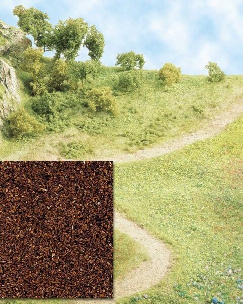BUSCH B7056 POLVERINA ERBETTA MARRONE PER DIORAMI 40 GRAMMI