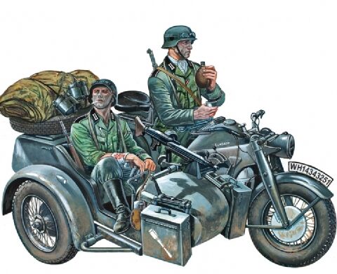 ZUNDAPP KS750 WITH SIDECAR - ITALERI 0317 - scala 1 : 35