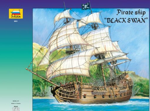 VASCELLO PIRATA BLACK SWAN MODELLO ZVEZDA SCALA 1/72