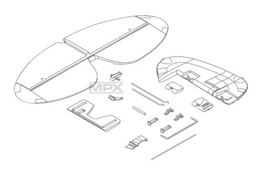piani di coda Multiplex Funcub XL 224435 ricambio