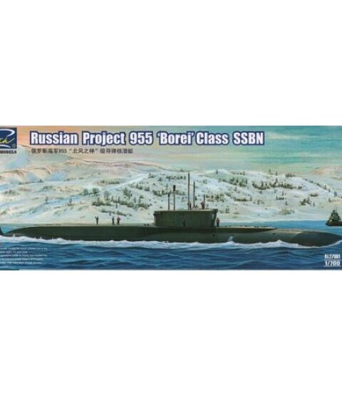 SOTTOMARINO SSBN CLASSE BOREI 955 YURI DOLGORUKY MODELLO RIICH 27001 SCALA 1/700