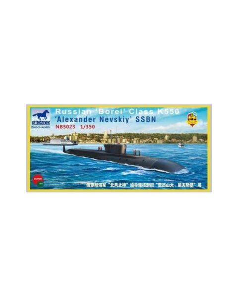 SOTTOMARINO SSBN CLASSE BOREI "K550 ALEXANDER NEVSKIY" MODELLO BRONCO 5023 SCALA 1/350