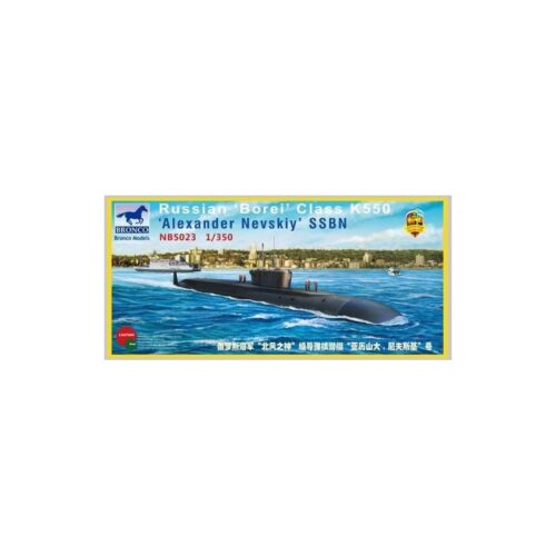 SOTTOMARINO SSBN CLASSE BOREI “K550 ALEXANDER NEVSKIY” MODELLO BRONCO 5023 SCALA 1/350