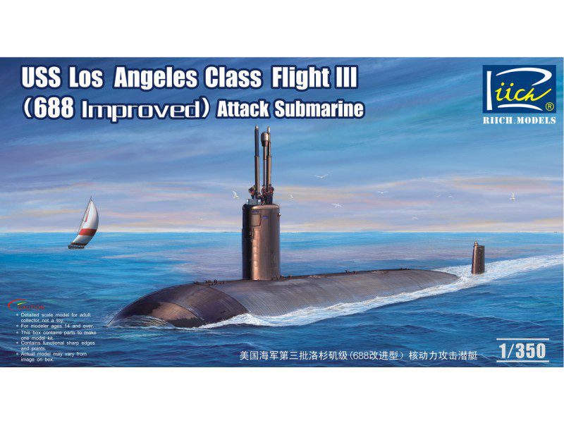 SOTTOMARINO D'ATTACCO CLASSE LOS ANGELES VERSIONE VLS MIGLIORATA MODELLO RIICH 28007 SCALA 1/350