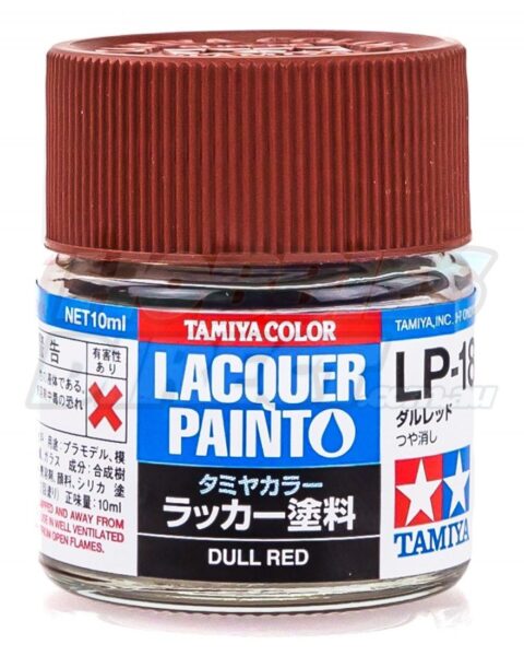 TAMIYA LACQUER PAINT LP-18 TC-82118 DULL RED (ROSSO MATTONE)