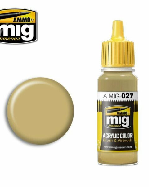 Ammo Mig 027 RAL8031 F9 GERMAN SAND BEIGE 17ml. Colore acrilico Modellismo