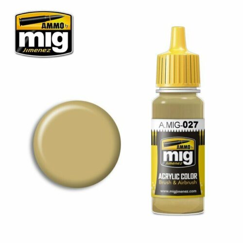 Ammo Mig 027 RAL8031 F9 GERMAN SAND BEIGE 17ml. Colore acrilico Modellismo