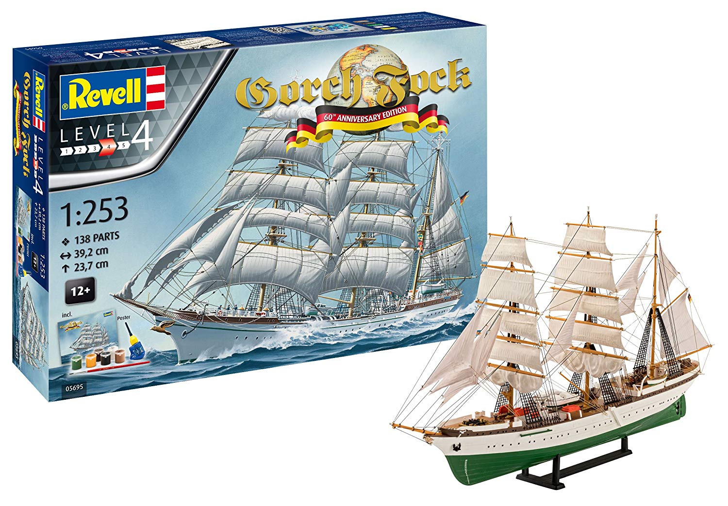 VELIERO GORCH FOCK EDIZIONE SPECIALE 60ESIMO ANNIVERSARIO, MODELLO REVELL 05695 SCALA 1: 253