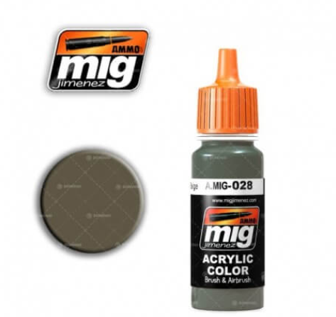 Ammo Mig 028 RAL7050 F7 GERMAN GREY BEIGE 17ml. Colore acrilico Modellismo