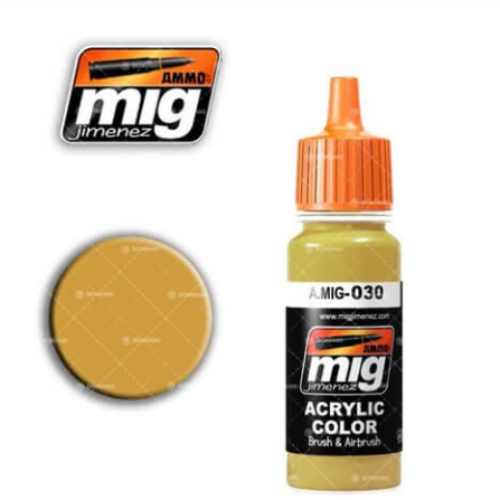 Ammo Mig 030 SAND YELLOW  17ml. Colore acrilico Modellismo