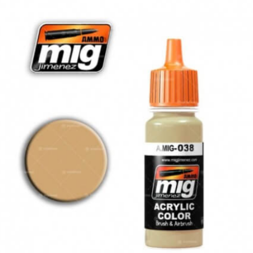 Ammo Mig 038 LIGHT WOOD 17ml. Colore acrilico Modellismo