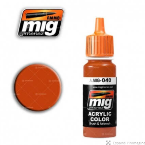 Ammo Mig 040 MEDIUM RUST 17ml. Colore acrilico Modellismo