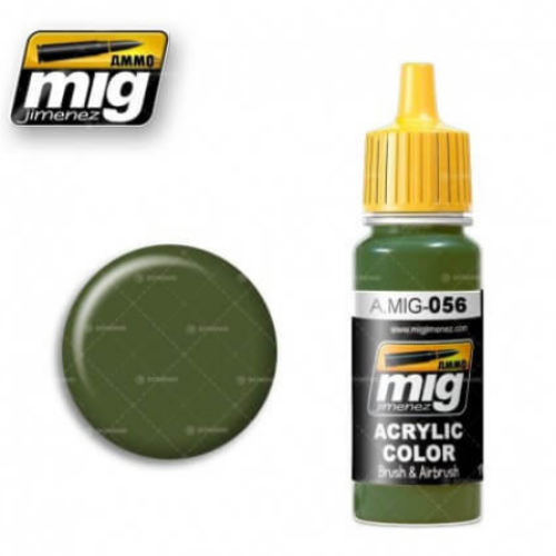 Ammo Mig 056 GREEN KHAKI 17ml. Colore acrilico Modellismo