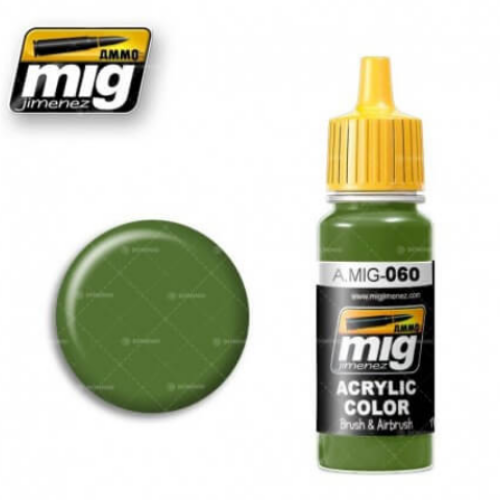 Ammo Mig 060 PALE GREEN 17ml. Colore acrilico Modellismo