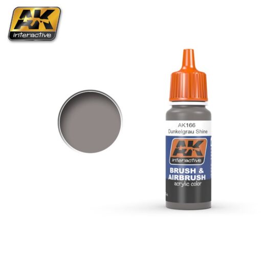 AK INTERACTIVE AK-166 Dunkelgrau Shine 17ml colore acrilico modellismo