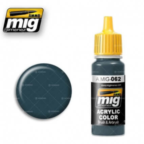 Ammo Mig 062 FRENCH-BLUE 17ml. Colore acrilico Modellismo