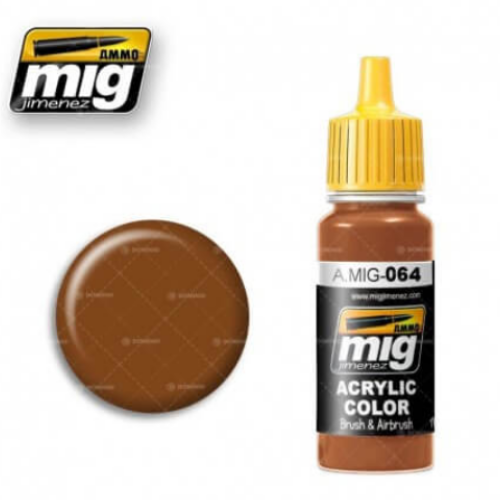 Ammo Mig 064 EARTH BROWN 17ml. Colore acrilico Modellismo