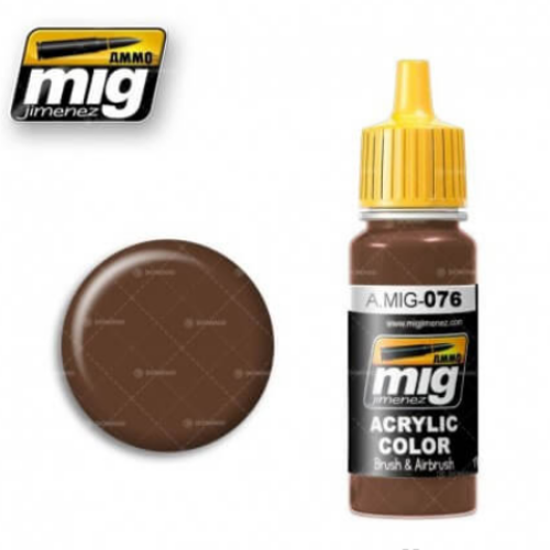 Ammo Mig 076 BROWN SOIL 17ml. Colore acrilico Modellismo
