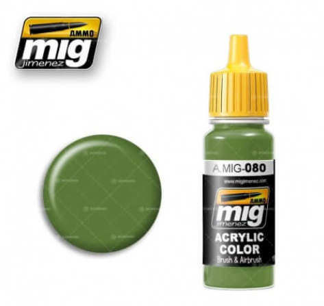 Ammo Mig 080 BRIGHT GREEN 17ml. Colore acrilico Modellismo