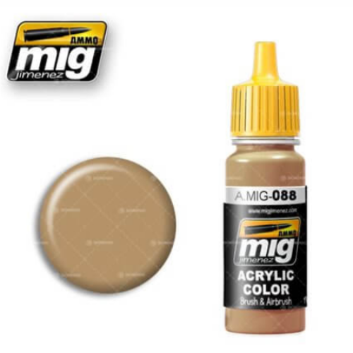 Ammo Mig 088 KHAKI BROWN 17ml. Colore acrilico Modellismo