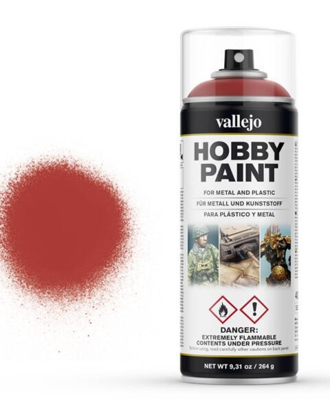 28016 spray acrilico Scarlet Red Vallejo 400ml con doppio diffusore