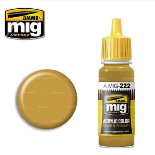 Ammo Mig 222 RLM79 SANDGELB 17ml. Colore acrilico Modellismo