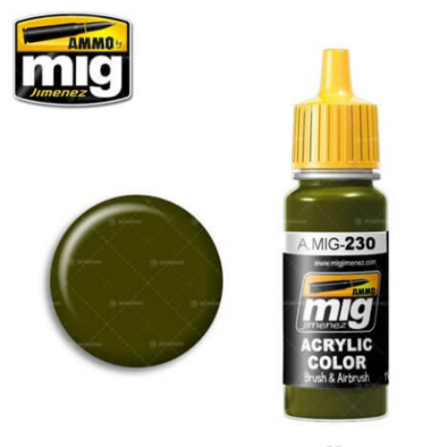 Ammo Mig 230 CAMO GREEN RLM82 17ml. Colore acrilico Modellismo