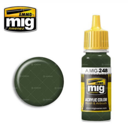 Ammo Mig 248 OLIVEGRUN RLM80 17ml. Colore acrilico Modellismo