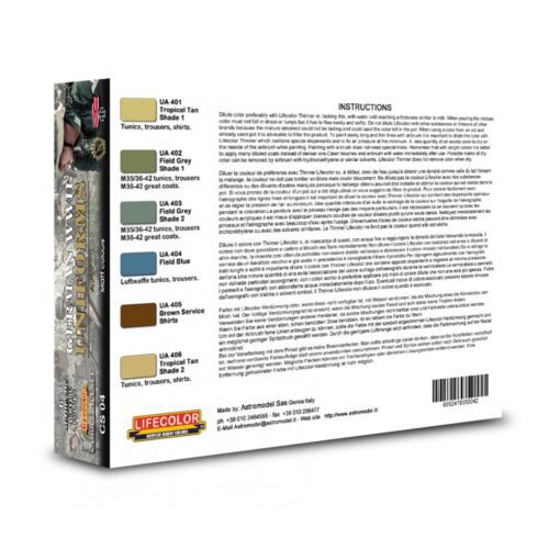 Colori Acrilici Lifecolor per Uniformi Tedesche CS04 - immagine 2