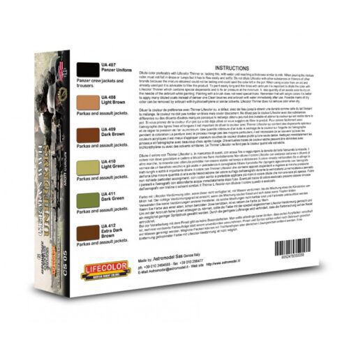 Colori Acrilici Lifecolor per Uniformi Tedesche CS05 - immagine 2