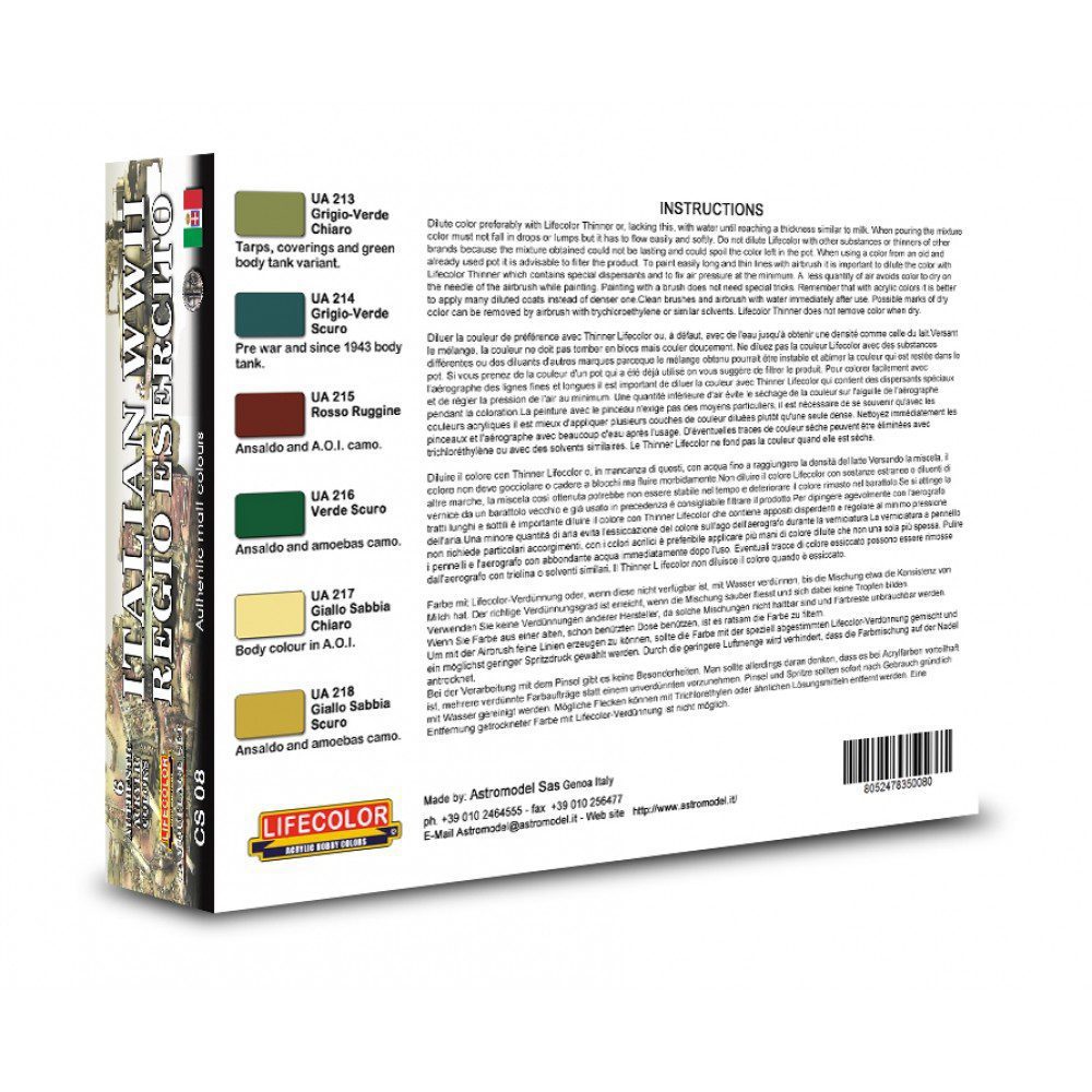 Colori Acrilici Lifecolor per Carri Regio Esercito CS08 - immagine 2