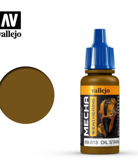 69813 OIL STAINS (GLOSS) Vallejo Mecha 17ml colore acrilico satinato plastico
