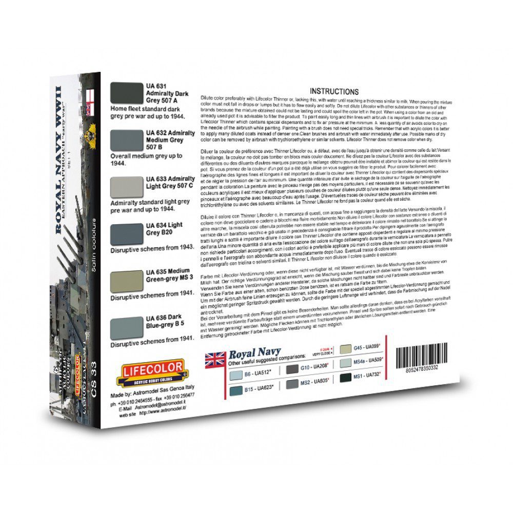 Colori Acrilici Lifecolor per Navi Inglesi CS33 - immagine 2