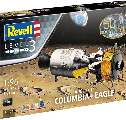 APOLLO 11 COLUMBIA + EAGLE MODELLO REVELL 03700 SCALA 1/96 EDIZIONE 50° ANNIVERSARIO