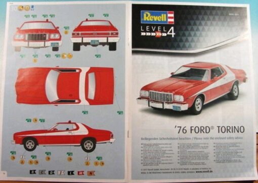 FORD TORINO 1976 SCALA 1/25, MODELLO REVELL CODICE 07038 - immagine 3